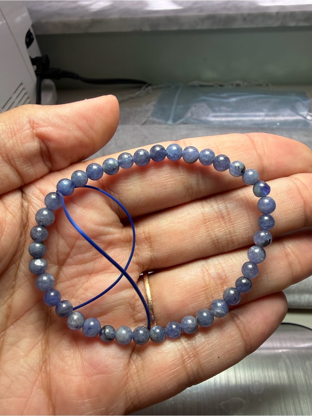 Natural Tanzanite 4mm Bracelet